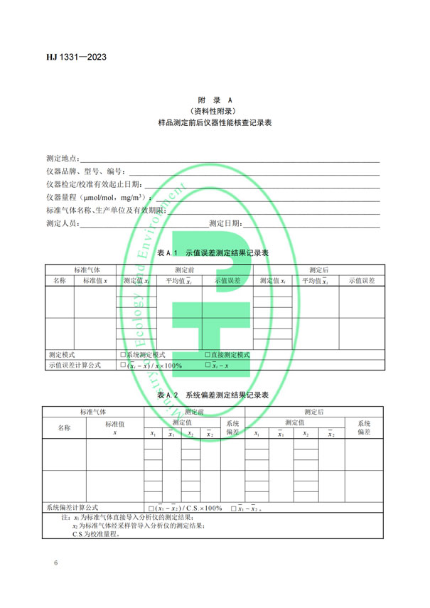 HJ 1331-2023《固定污染源廢氣總烴、甲烷和非甲烷總烴的測定便攜式催化氧化-氫火焰離子化檢測器法》-8