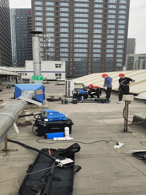 配合陜西省環(huán)境科學(xué)設(shè)計院在大金機電進行非甲烷總烴濃度測試