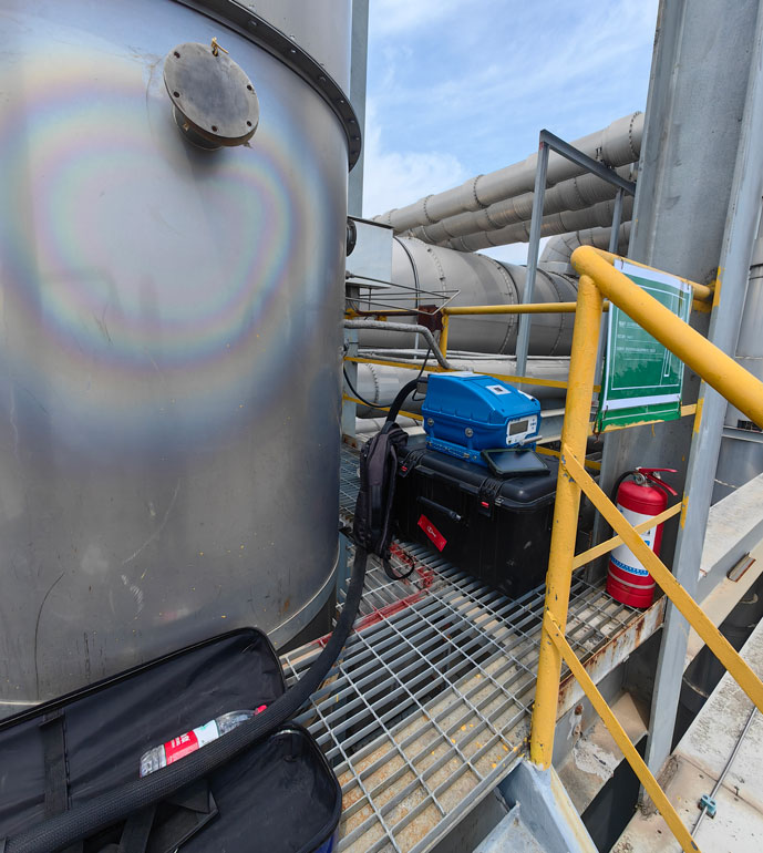 配合湖北環(huán)境監(jiān)測站進行非甲烷總烴項目現(xiàn)場測試